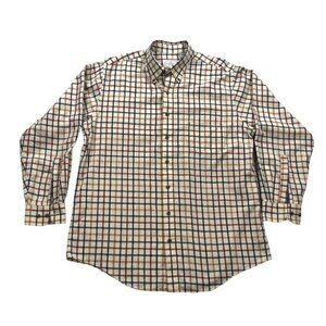 Jacob Miller Men's Windowpane Plaid Long Sleeve Button Down Shirt Size L